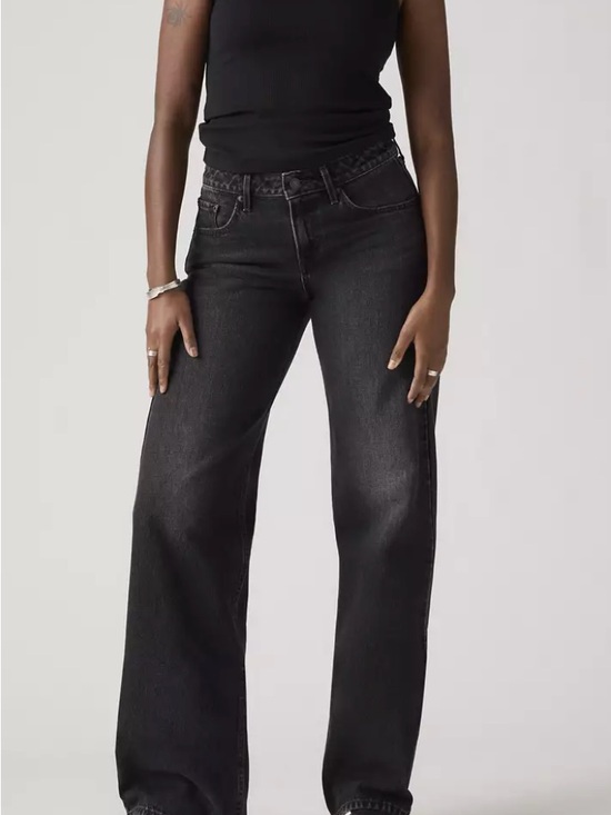 Levi's Denim - Levi's Washed Black Wide-Leg Jeans
